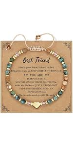 Sister Gift from Sister, Best Friend Friendship Bestie Bracelets, Turquoise Bracelet, Christmas Stocking Stuffers for Woman Unique Birthday Gifts for Women, Friend Gifts for Women B0G4LPC6X1