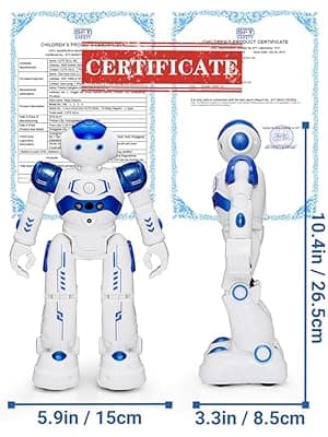 KingsDragon RC Robot Toys for Kids, Gesture & Sensing Programmable Remote Control Smart Robot for Age 3 4 5 6 7 8 Year Old Boys Girls Birthday Gift Present