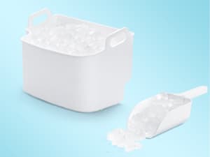 Antarctic Star Nugget Ice Maker Countertop with Soft Chewable Ice, Portable Sonic Ice Maker with Basket and Scoop, Removable Top Cover, Auto-Cleaning for Home/Party/RV/Camping (Stainless Steel Silver)