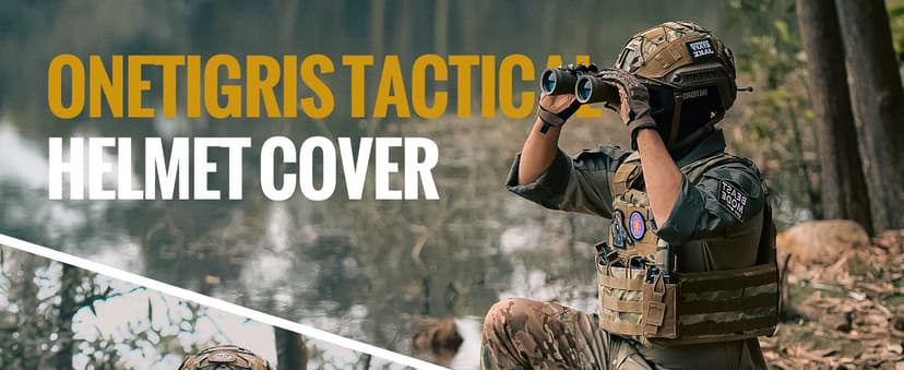 OneTigris Helmet Cover, Tactical Cloth Cover for Fast Helmet in Size L or M/L, XL or L/XL, Bump Helmet in Size XL or L/XL - ZKB12 No Helmet
