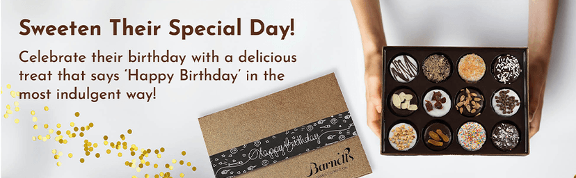 Barnetts Happy Birthday Gifts Chocolate Cookies Basket for Women, Prime for Mom, Wife, Aunt, Grandma, Niece, Daughter, Sister, Best Friend