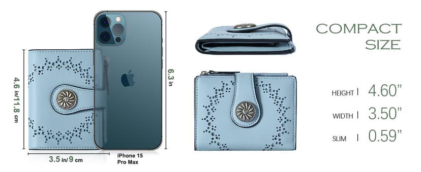 Tipmile Small Wallet for Women Bifold RFID Blocking Card Holder Leather Wallets with Zipper Coin Pocket