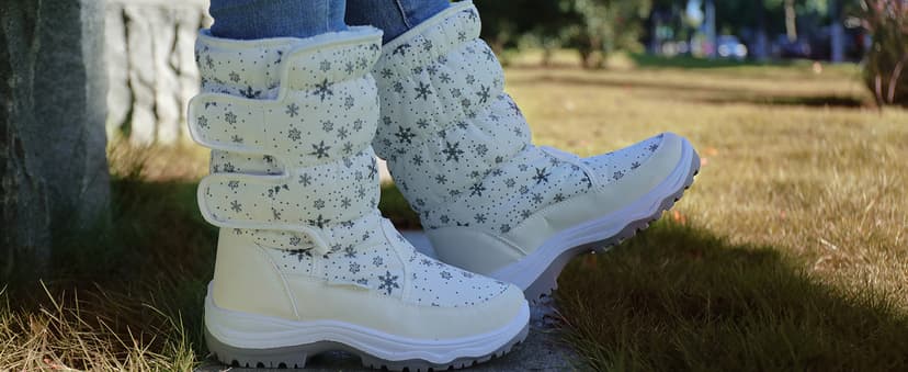 CIOR Women's Waterproof Winter Snow Boots Warm Faux Fur Lined Anti-Slip Cold Weather Boots