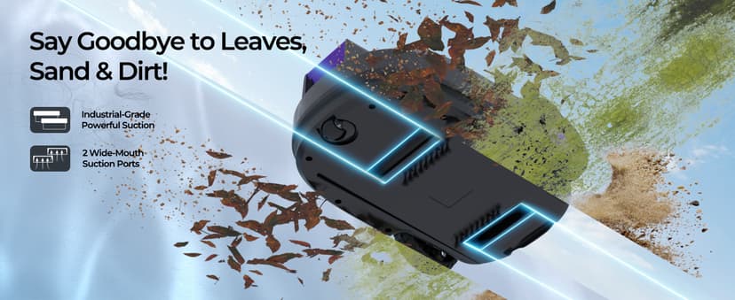Robotic Pool Cleaner with Dual-Drive Motors,Dual-Layer Filtration, 180Min Runtime, Powerful Cordless Pool Vacuum for Above-Ground & Flat Pools,Auto-Parking Design,Double Suction Port
