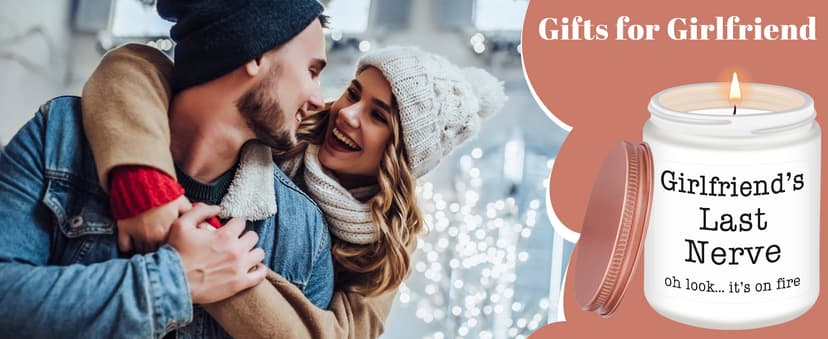 Homsolver Gifts for Girlfriend from Boyfriend, Best Valentines Day Anniversary Christmas Birthday Funny Gifts, Gift for Girlfriend Fiancee, Lavender Scented Candles B0G8ZHZ3FW
