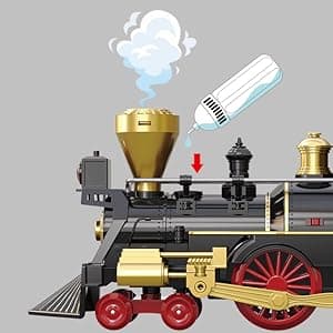 Train Set for Kids - Electric Remote Control Train Track Around Christmas Tree, Steam Locomotive Engine Train Railway Kits w/Smoke, Light & Sounds, Christmas Toys Gifts for 3 4 5 6 7 8 Year Old Kids