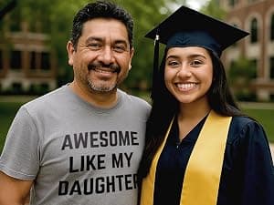 Awesome Like My Daughter | Funny Tee Shirt, Sarcastic Saying Humor Dad Joke T-Shirt for Father Grandpa Daddy B0B9ZTP9F7