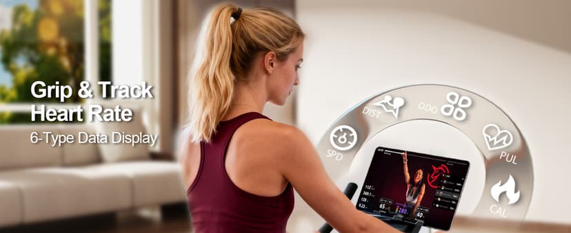 YESOUL Exercise Bike for Home – Stationary Bike with Stable Triangle Frame, Silent Magnetic Resistance, 300 lbs Capacity, Dual-Stage Drive & Alloy Flywheel, Smart APP with Scenic & Live Classes