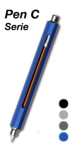 C Mini, Durable Aluminum Alloy EDC Pen, Compatible with 100+ Refills - Ballpoint, Rollerball, Gel. Auto-Adjusting Refillable Pen, Best Writing and Sketching Gift for Men and Women - Orange