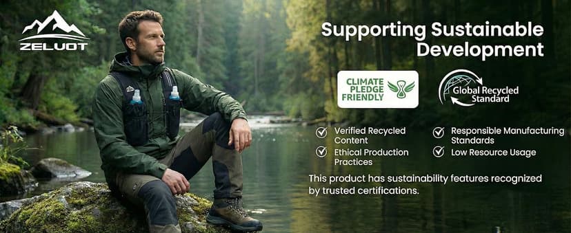 Running Vest with 2L Water Bladder, Hydration Backpack, USA Original Patent, Lightweight Hydration Pack with Gear Holder, Reflective Chest Pack for Men Women for Marathon