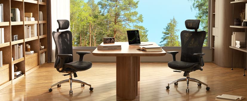SIHOO M57 Ergonomic Mesh Office Chair, High Back Home Desk Chair with 3D Armrests, Lumbar Support and Adjustable Headrest, Comfortable Computer Chair, Big & Tall Office Chair Hold 330 LBS-Black