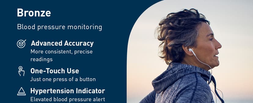 OMRON Bronze Blood Pressure Monitor for Home Use & Upper Arm Blood Pressure Cuff - #1 Doctor & Pharmacist Recommended Brand - Clinically Validated - Connect App