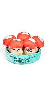 WHAT DO YOU MEME? Emotional Support Chicken Nuggets by Relatable, Cuddly Plush Toys and Stuffed Animals, Includes 5 Plushies with Basket, Funny or Cute Holiday Stocking Stuffer