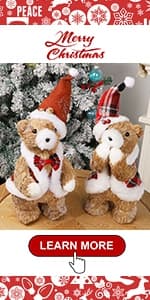 Juegoal Christmas Plush Gnomes, 9 Inch Lighted Handmade Mini gnome Scandinavian, Light Up Swedish Tomte Elf Holiday Present, Battery Operated Xmas Gifts Table Ornaments Dinner Party Supplies, Set of 3