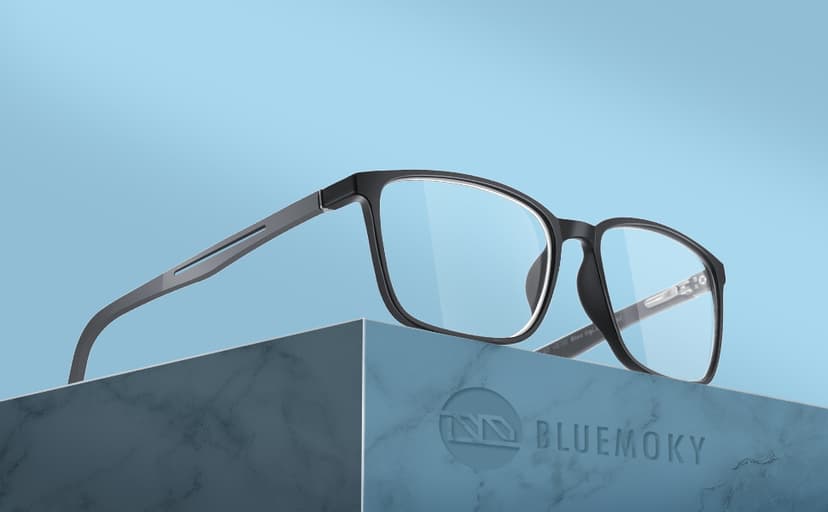 BLUEMOKY Blue Light Reading Glasses for Men,Sport Square Frame Readers, Anti Glare Computer Glasses