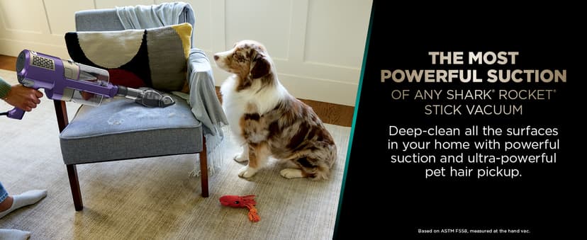 Shark POWERDETECT Ultra-Light Corded Stick Vacuum with DuoClean Technology, Self-Cleaning Brushroll for No Hair Wrap, Anti-Allergen Complete Seal, and Odor Neutralizer Technology, HZ4002