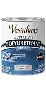Varathane Total Control Gel Stain | Low Odor Water-Based Formula | Thick Gel Formula for Vertical Surfaces | Ideal for Wood, Metal & Fiberglass | Half Pint | Dark Walnut