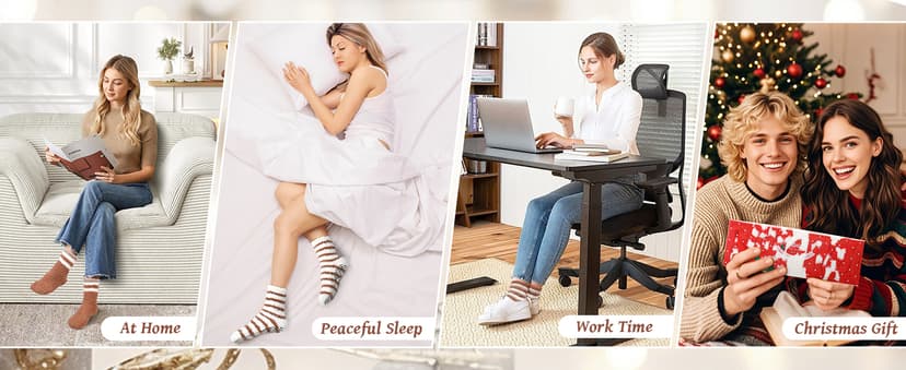 Bulinlulu Fuzzy Socks with Grips Plush Sleep Cozy Winter Soft Hospital Fluffy Socks Gifts for Womens Mens Gifts