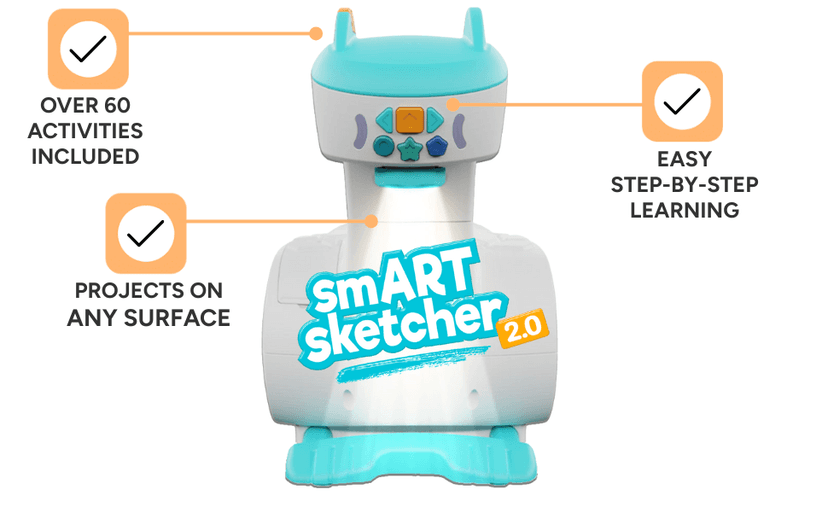 Flycatcher Smart Sketcher 2.0 Projector, Drawing and Tracing Projector for Kids, Educational Arts & Crafts Toy, Christmas Gift for Boys and Girls Ages 5+