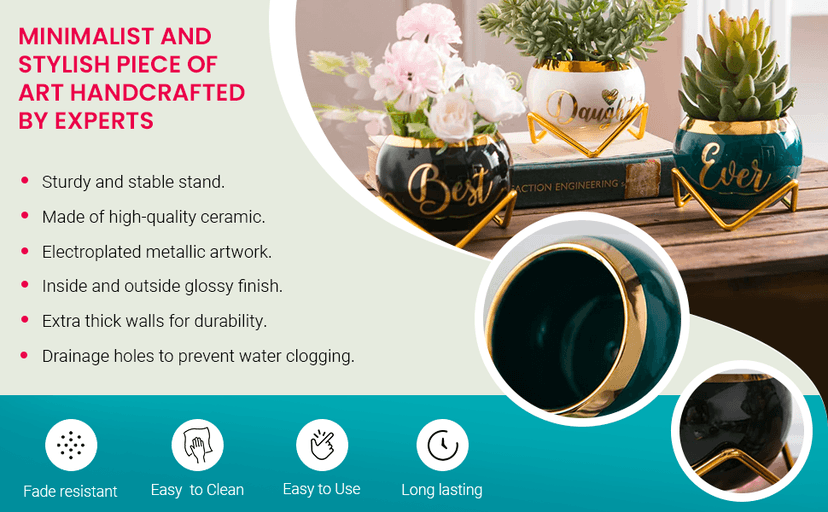 Daughter Gifts from Mom, Birthday Gift for Daughter, Mother Daughter Gifts, Happy Birthday Daughter, Best Daughter Ever Gift, Daughter In Law Gifts, Birthday Gifts for Daughter Adult, 3 Succulent Pots