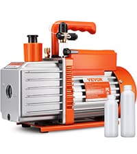 VEVOR 7 CFM Dual Stage HVAC Vacuum Pump, 1/2 HP Rotary Vane Vacuum Pump with Oil Bottle, for HVAC Repair, Refrigeration Maintenance, Resin Degassing, Compatible with R12, R22, R134a, R410a Refrigerant