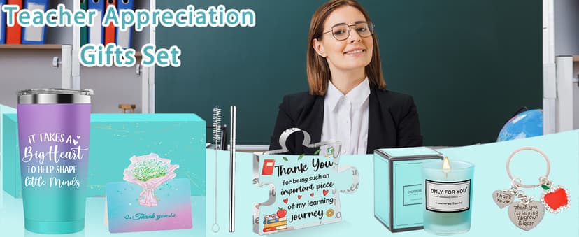 Teacher Gifts for Women, Christmas Teacher Appreciation Gifts from Student, Best Teachers Tumbler, Acrylic Plaque, Back to School Birthday Retirement Thank You End of Year Gift for Teachers