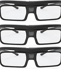 AWOL VISION DLP Link 3D Glasses, Rechargeable Active Shutter Eyewear Compatible with AWOL VISION LTV-3000 Pro and LTV-3500 Pro, Vanish TV & Other DLP-Link 3D projectors (2 Packs)