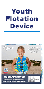 Aqua Oceans 7 Life Jacket for Kids - US Coast Guard Approved Life Vest for Infant, Child & Youth Boys and Girls, Open-Side PFD for Boating, Swimming & Water Sports