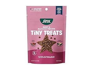 1 Pack Healthy Dog Treats Training with Real Beef & Fiber Rich Banana - Stocking Stuffer Gifts - Puppies, Adults & Seniors Jinx Holiday Dog Training Treats, Beef & Banana, Christmas Dog Treats, 4oz B0HCF87YPN