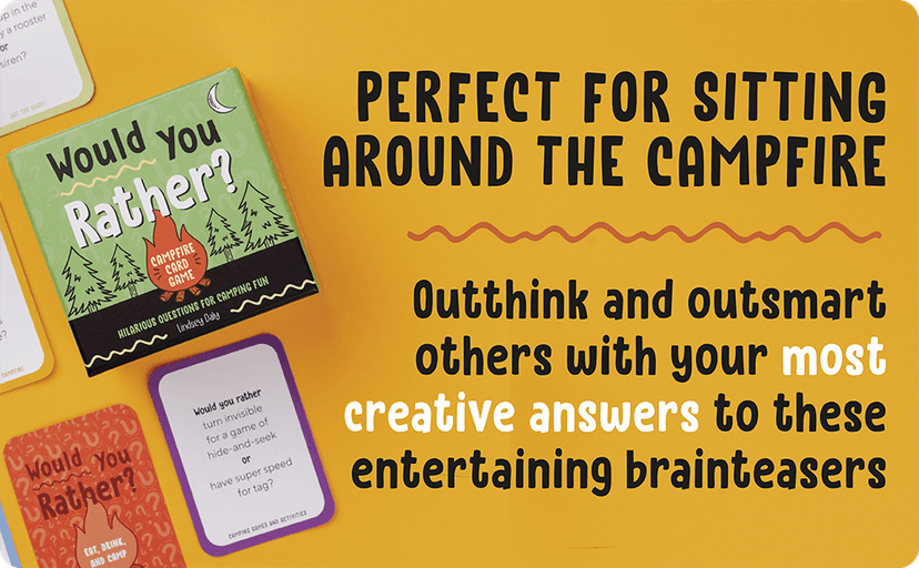 Would You Rather? Campfire Card Game: Hilarious Questions for Camping Fun and Outdoor Adventures B0G8XNNYVC