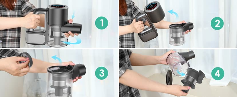 Cordless Vacuum Cleaner, 500W/40KPA Lightweight Stick Vacuum up to 40 mins Runtime, LED Display and Green Headlights, 6-Stages Filtration, Self-Standing Vacuum for Home Hard Floor, Carpet and Pet Hair