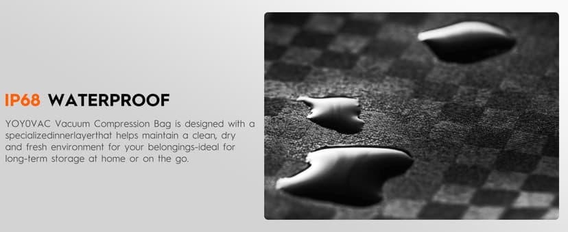 Vacuum Compression Bags with Wireless Pump – Space Saver Compression Bags for Luggage, No Checked Baggage, Triple Your Luggage Space, IP68, Reusable, Fits 20/24/28 Inch Suitcase (No Tracker)