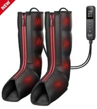 CINCOM Leg Massager for Circulation and Pain Relief, Air Compression Calf Massager with 2 Modes 3 Intensities Helpful for RLS Edema and Muscles Relaxation Gifts