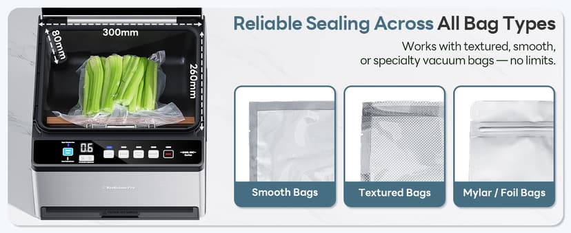 DualCore CVS101 Chamber Vacuum Sealer for Liquids & Sous Vide, 6L Dual Vacuum Zones & Extra-Wide Bag Clamp, 230W Dual-Core Dry Pump x4, Commercial-Grade Food Packaging Machine for Home Use