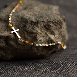 STORYJEWELLERY Cross Bracelet for Women, Religious & Christian Gifts for Women, Confirmation and Baptism Gifts, Encouragement Presents for Sister Daughter and Friend, Christian Jewelry