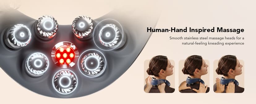 HSA Eligible Heat and Vibration Cordless Travel Massager, Birthday Gifts Foldable Neck Massager for Office Home Car Travel SKG FSA G7 Pro Fold Neck Massager for Strain Relief Deep Tissue B0CR5YHBVC