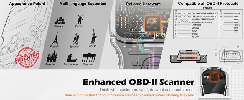 ANCEL AD310 Classic Enhanced Universal OBD II Scanner Car Engine Fault Code Reader CAN Diagnostic Scan Tool, Read and Clear Error Codes for 1996 or Newer OBD2 Protocol Vehicle (Black) B01G5EA74I