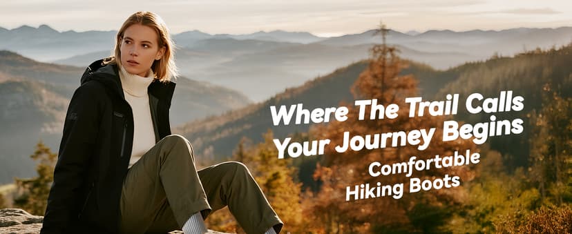 ANJOUFEMME Womens Comfy Outdoor Hiking Boots-Low heels Combat Ankle Boots for Women Non Slip Lace up Winter Shoes for Backpacking Trekking Walking