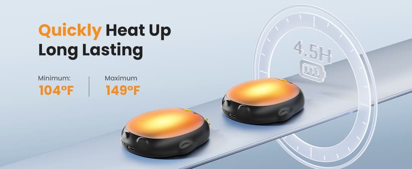 Gaiatop Magnetic Hand Warmers Rechargeable 2 Pack, 3 Settings Pocket-Sized Cute Penguin, Fast Hot Hands Reusable Portable Electric Heater for Camping Hunting Golf, Gifts for Women Men