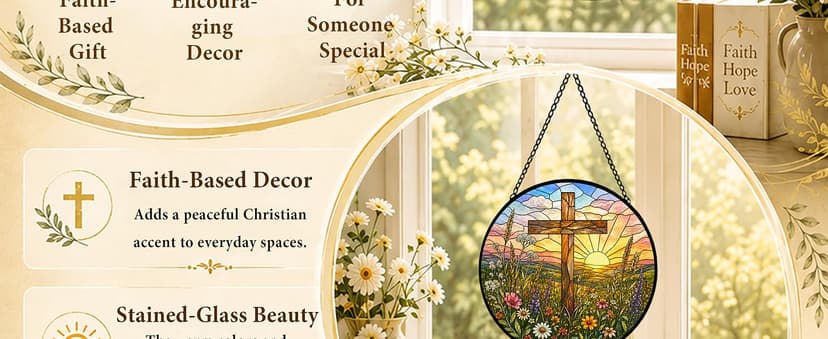 Stained Glass Suncatcher Window Hanging Couples Best Friend Sister 2026 Christmas Oranment Family Mothers Day Gifts for Mom Birthday Gifts for Women Gifts for Mom Christmas Grandma Her Wife Nana Aunt B0H4RPLWX7