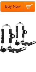 ARTIPOLY Kayak Roof Rack for 2 Kayaks, 4-in-1 Multifunction Bilateral Kayak & Canoe Car Racks J-Bar with Paddle Holder for Easy Mount Kayak/Surf/Ski/Canoe/SUP on SUV, Car and Truck Crossbar