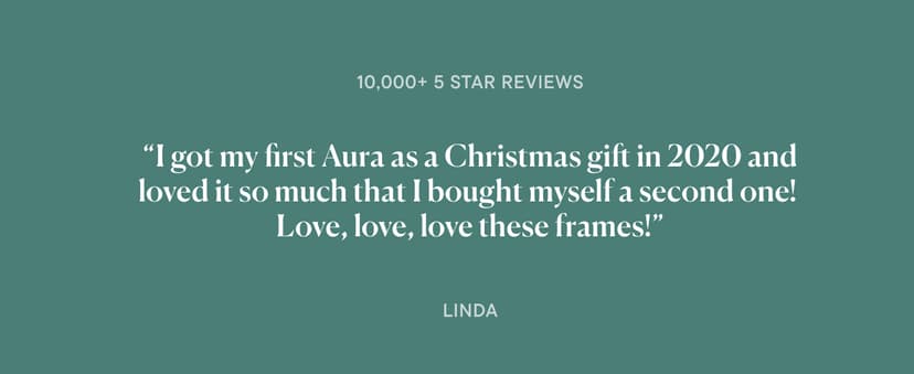 Aura Digital HD Picture Frame, Best Frame for Gifting, (10" - Carver Black Mat) B0GMKR3PJ7