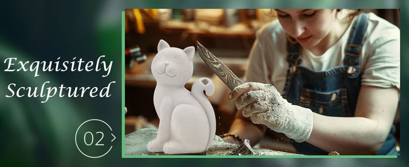 Nacome Solar Cat Outdoor Statues for Garden: Outside Decor with Butterfly Clearance for Yard Art Lawn Ornaments Porch Patio Balcony Home House - Birthday Gifts for Grandma Mom Women