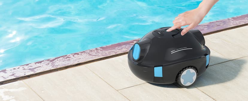 Y10 Cordless Robotic Pool Cleaner, Automatic Pool Vacuum - Ultra Long Battery Life, Powerful Suction, Self-Parking, Lightweight for Above/Inground Pools Up to 65ft/1100 Sq.Ft (Obsidian)