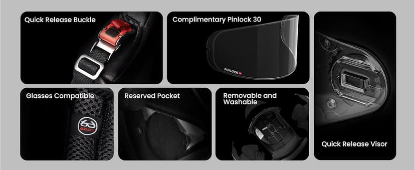 ILM Motorcycle Helmets Full Face with Anti-Fog Pinlock for Cascos para Motos Snowmobile Mens Women Heated Shield Compatible DOT Model 129