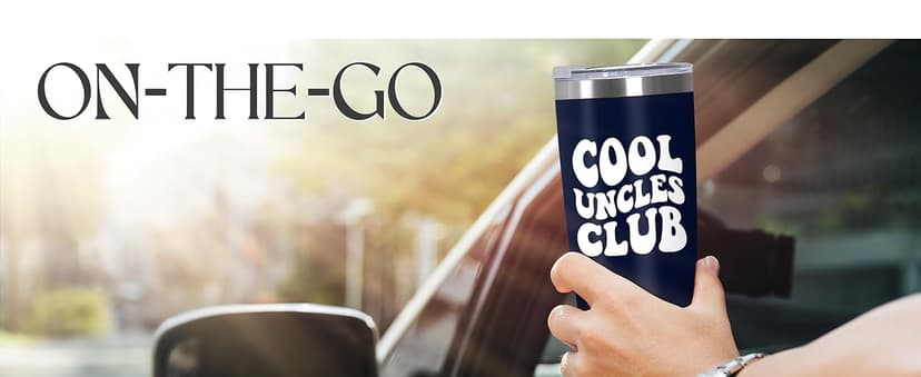 Christmas Best Uncle Gifts for Men - Cool Uncles Club 20 oz Stainless Steel Cup Insulated Travel Tumbler with Lid - Uncle Birthday Gifts for Brother, Presents for Men