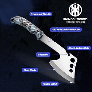 Portable Butcher Game Processor Set, 12 Pieces KNINE OUTDOORS Hunting Deer Knife Set Field Dressing Kit B099QTQ98L