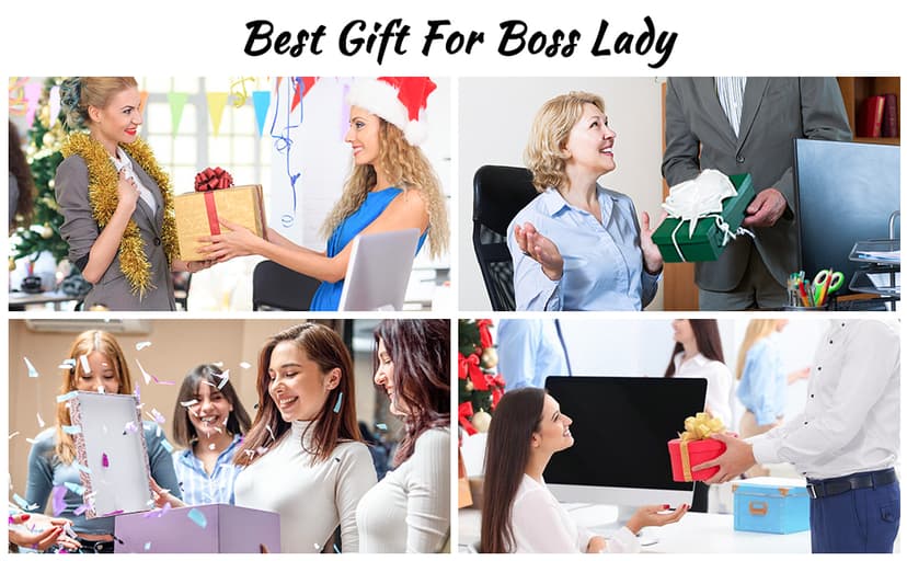 Futtumy Boss Lady Gifts, Bosses Day Gifts for Women, Thank You for Being My Boss Lady Wine Glass, Funny Boss Day Gift Office Christmas Birthday Retirement Gift for Women Manager, 17 Oz