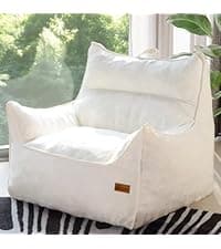 Bean Bag Chair, Cozy Fluffy Beanbag Chairs with Filler for Teens and Kids, Floor Lazy Sofa for Living Room Gaming & Reading (M-Charcoal)