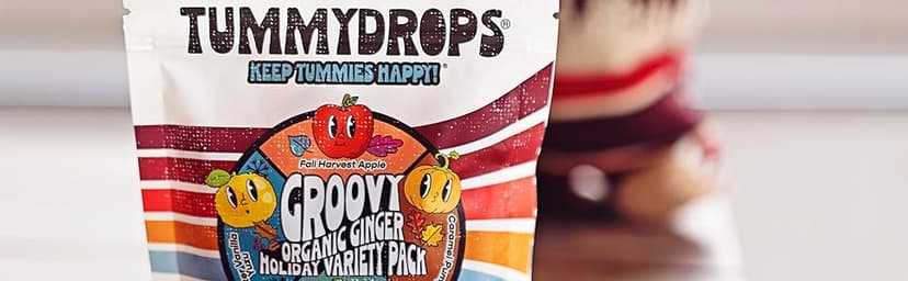 USDA Organic Tummypops Ginger Variety Pack (Pineapple, Peach, & Strawberry)